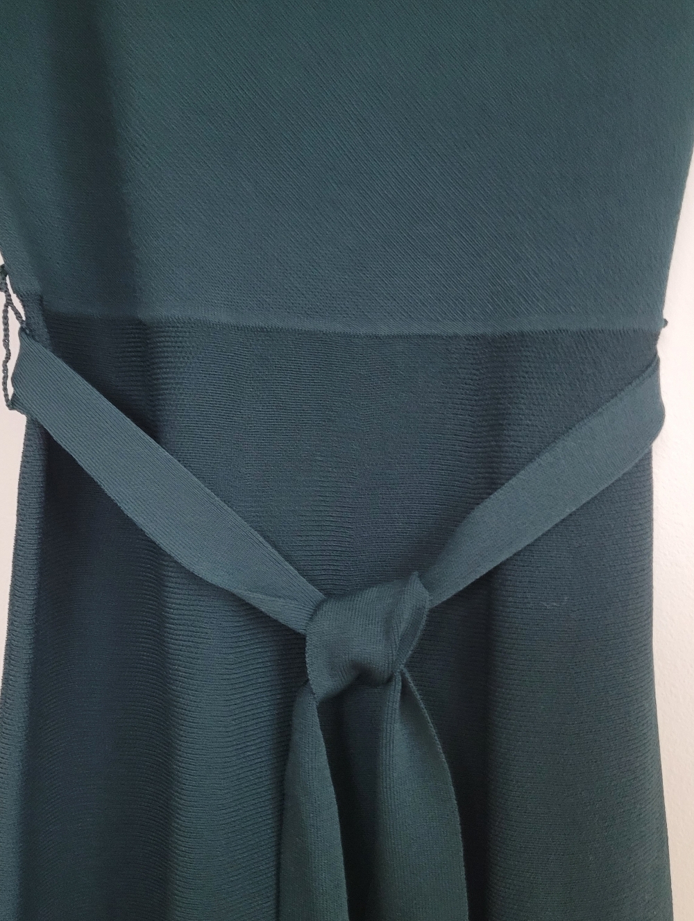 Eliza J Classic Dark Green Belted Midi Dress Size Small - Picture 4 of 5